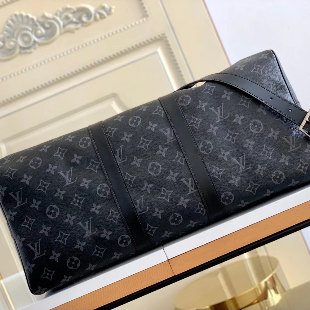 Louis Vuitton Monogram Eclipse Keepall Bandoulire… - image 2